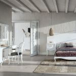 Dormitorio isabelino con cabecero, mesitas de noche y tocador a juego Dormitorio isabelino con cabecero, mesitas de noche y tocador a juego
