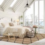 Dormitorio isabelino color blanco con cabecero calado Dormitorio isabelino color blanco con cabecero calado