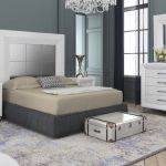 Dormitorio vintage color blanco con cabecero moderno Dormitorio vintage color blanco con cabecero moderno