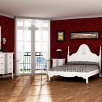 Dormitorio isabelino en color blanco, cabecero clásico y mesitas de noche con detalles en gris Dormitorio isabelino en color blanco, cabecero y mesitas de noche con detalles en gris