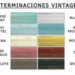 Carta de colores terminación vintage lacados Carta de color terminación vintage laca