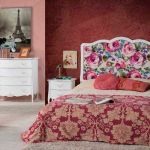 Dormitorio isabelino personalizable en colores, tiradores y tapizado. Dormitorio isabelino patas isabelinas vintage blanco decorado talla