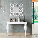 Consola clásica de color blanco con pata torneada consola clasica pata torneada