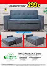 Sofá cama con brazos tapizado con tela disponible en gris y chocolate Precios que no puedes perderte 9