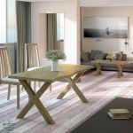 mesa de madera con patas de cruz mesa madera patas cruz