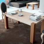 mesa con patas rectas de madera mesa pata recta madera