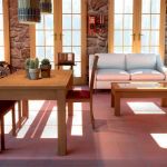 mesa rustica de madera con patas rectas mesa rustica madera patas rectas