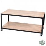mesa centro de hierro y madera con ruedas mesa centro hierro madera ruedas