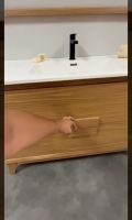 Mueble de baño modelo Nórdico, fabricado de tablero contrachapado fenólico de roble Mueble de baño modelo Nórdico, fabricado de tablero contrachapado fenólico de roble